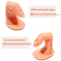 Ongles artificiels en plastique de conception professionnelle avec outil de présentation double solide et doigt d'entraînement pour manucure