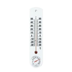 Nouvelle conception en 2021 Promotion d'usine Thermomètre mural en bois à double affichage intérieur et extérieur - Product Image 1