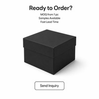 Boîte cadeau rigide carrée noire mate personnalisée en deux parties avec couvercle, vente en gros, directement de l'usine, pour cadeaux et fournitures de détail