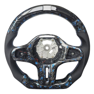 Volante Deportivo de Fibra de Carbono Forjado con Diseño Innovador y Cuero Perforado con LED para BMW G20 G30 G01 Serie 3 Serie 5 - Product Image 1