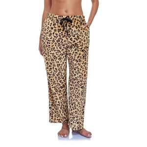 Pantalon de pyjama unisexe en peluche à imprimé léopard, pyjama, vêtements de détente, vêtements de nuit pour l'hiver - Product Image 4