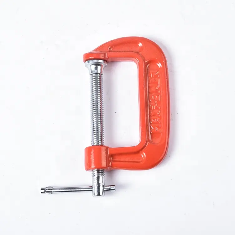 MAXPOWER Red Heavy Duty Malleable C Clamps for Woodworking, Welding, Automotive