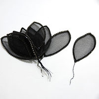 Vente en gros d'appliques en strass 3D en forme de fleurs de lotus à coller pour la garniture de robes de mariée, les ceintures de mariée et les chaussures
