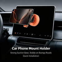 Support de téléphone pliable haut de gamme en métal, rotatif à 360 degrés, pour la maison et la voiture, avec fixation de navigation et ventouse – Meilleures ventes