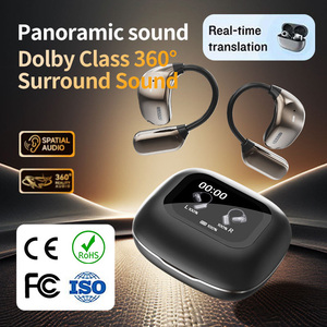 Auriculares Inalámbricos JM25 con Pantalla Táctil, Gancho para <span class=keywords><strong>la</strong></span> Oreja, Traducción <span class=keywords><strong>por</strong></span> IA Opcional, Reducción de Ruido, Auriculares Deportivos Bluetooth - Product Image 1