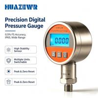 Manomètre numérique haute précision 60 mm 0,25 % pour hydraulique, air, eau, 9 unités, 1/4 NPT G1/4, testeur LCD rétroéclairé