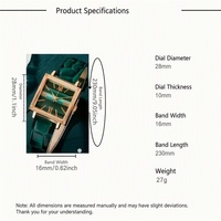 Ensemble de bijoux pour femmes, montre carrée en or, cristal rectangulaire vert, montre-bracelet à Quartz, collier, boucles d'oreilles, Bracelet, cadeau pour dames, 5 pièces