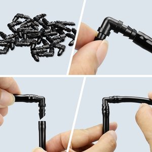 Kit de raccords <span class=keywords><strong>pour</strong></span> irrigation de jardin avec <span class=keywords><strong>tuyau</strong></span> en PVC Coudes en plastique de 4 pouces Ruban goutte à goutte en caoutchouc <span class=keywords><strong>pour</strong></span> l'<span class=keywords><strong>arrosage</strong></span> de la maison et de l'agriculture - Product Image 3