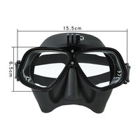 Masque de natation anti-buée pour adulte avec lentilles de prescription en option et support de caméra d'action pour la plongée en apnée