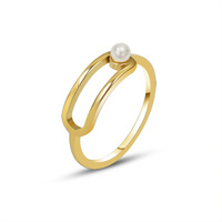 Bague en acier titane 18k Gt, nouveau Design tendance, ne se décolore pas, bague en perles naturelles pour femmes, offre spéciale