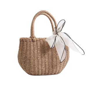 <span class=keywords><strong>Sac</strong></span> <span class=keywords><strong>de</strong></span> <span class=keywords><strong>plage</strong></span> d'été en paille tissé à la main avec poignée Boho, fourre-tout rétro en rotin tissé, respectueux <span class=keywords><strong>de</strong></span> l'environnement - Product Image 1