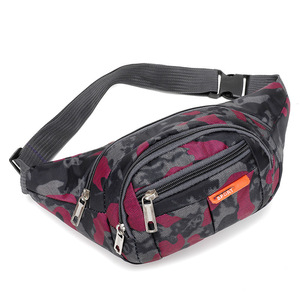 Riñonera Unisex en Forma de Barril, de Nailon Deportivo con Patrón de Camuflaje, Cierre de Cremallera, para Uso Diario - Product Image 1