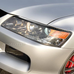 1 paire de couvre-phares de voiture en fibre de carbone véritable, garnitures pour Mitsubishi EVO7-9 2003-2007, accessoires de voiture - Product Image 6