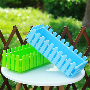 Pots rectangulaires extra larges et épaissis en résine plastique colorée pour les jardins potagers de balcon et les plantes succulentes - Product Image 2