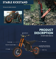 Moto tout-terrain 48V 21Ah 3000W à moteur central, vitesse unique, haute puissance, pour jeunes, deux roues, Wish-01, 55 km/h, Vélo électrique
