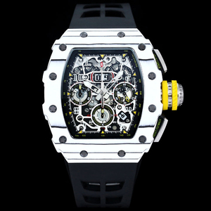 Montre chronographe NTPT en fibre de carbone, style course 011, montre mécanique squelette de luxe pour homme, bracelet en caoutchouc - Product Image 2