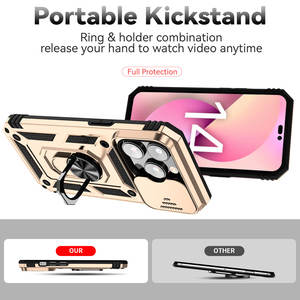 Eavy duty-funda camshield con pata de cabra y protección de lente de cámara, ventana deslizante para iONE Hone 11 14 ro - Product Image 6