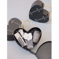 Nouvelle boîte cadeau vide en cuir pour la Saint-Valentin, petite boîte à parfum pratique, boîte cadeau pour mariage, boîte cadeau d'affaires