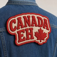 Patch brodé 3D personnalisé Canada Eh Quote, thermocollant pour pantalons