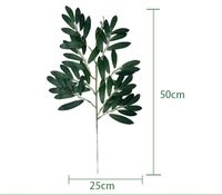 Yopin-2187 Branche de feuilles d'eucalyptus artificielles en soie, petite feuille d'eucalyptus unique pour la décoration intérieure
