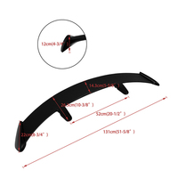 Aileron de toit arrière universel en ABS noir brillant effet fibre de carbone haute résistance pour voiture de sport – Accessoire de modification facile