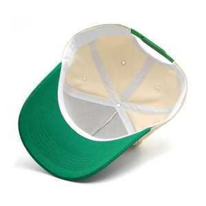 Cinturino in pelle rossa personalizzato aderente da uomo a tesa piatta per auto con stampa semplice 100% cappellino da Baseball bicolore in cotone Beige - Product Image 2