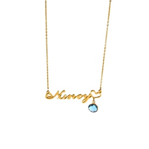 Collar con Nombre Personalizado <span class=keywords><strong>y</strong></span> Piedra <span class=keywords><strong>de</strong></span> Nacimiento, Colgante <span class=keywords><strong>de</strong></span> Corazón <span class=keywords><strong>de</strong></span> Acero Inoxidable con Piedra <span class=keywords><strong>de</strong></span> Nacimiento <span class=keywords><strong>de</strong></span> 12 Meses para Mujeres, Mamá, Enamoradas - Product Image 1