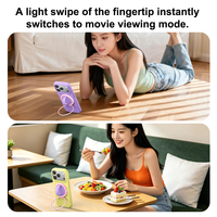 Support de téléphone magnétique en silicone liquide, anneau rotatif à 360°, béquille pliable, universel pour iPhone
