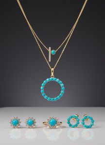 18K Gold Diamond Halo Turquoise <b>Ring</b> Elegant Fine Jewelry For Women Luxury <b>Statement</b> <b>Ring</b> Stylish Daily Wear - Product Image 4