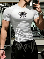 Ropa Deportiva de Compresión para Hombre, Diseño Gótico, Estampado para Gimnasio, Yoga, Interior, Exterior, Ocio, Moderno y Versátil