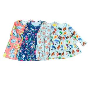 boutique smocked dresses night dress for girls fall long sleeves toddler baby clothes 10 year old girl dresses