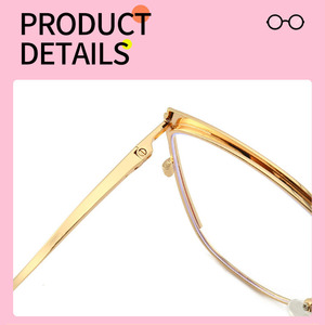 Charnière <span class=keywords><strong>à</strong></span> ressort en métal lunettes oeil de chat TR90 cadres lumière bleue bloquant les montures de lunettes optiques pour les femmes - Product Image 5
