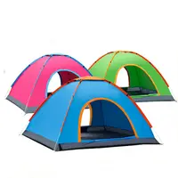 Wholesale 3 4 Person single Layer Three Purpose Beach Outdoor Tent Automatic Pop Up Waterproof Family Travel Hiking Camping Tent