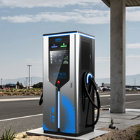 Stations de recharge de voitures électriques 400 kW 80 kW avec chargeur AC double pistolet, paiement par carte commerciale CCS GBT
