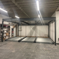 Plateforme de levage verticale suspendue sur mesure à double niveau, en tôle ondulée galvanisée, pour stockage de voitures, empileur de stationnement à levage triple largeur