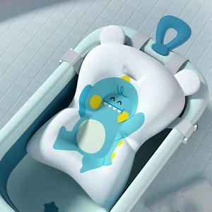 Coussin de bain pour bébé Tapis de <span class=keywords><strong>baignoire</strong></span> souple Coussin de bain antidérapant réglable Coussin de bain flottant confortable pour la peau de bébé 0-12 <span class=keywords><strong>mois</strong></span> - Product Image 3