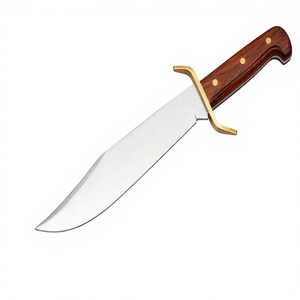 Cuchillo de Caza de Acero Inoxidable con Hoja de Punta Caída y Mango de Madera, Grado Industrial, Grosor de 0.5mm - Product Image 1