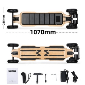 Patineta Eléctrica Todoterreno de Montaña con Motor de Correa de 3500W*2, Batería de 15Ah, Plataforma de Bambú y Madera de Arce, <span class=keywords><strong>Ruedas</strong></span> Inflables, Alcance de 50KM - Product Image 1