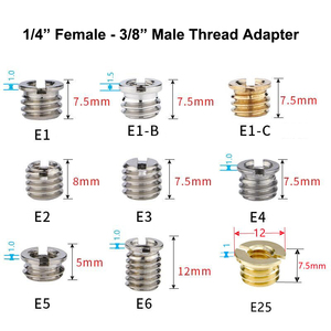 Appareil <span class=keywords><strong>photo</strong></span> 1/4 "-20 à 3/8"-16 Adaptateur de vis de conversion de douille de réducteur pour monopode, trépied, rotule, support et lumière vidéo DSLR SLR - Product Image 2