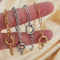Bracelet tendance étanche en acier inoxydable avec fermoir à ressort Zhongzhe, chaîne personnalisée pour breloques DIY, chaîne serpent et chaîne trombone