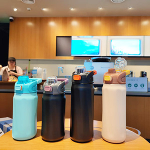 Cross Border Ecommerce Dual Drink Pop Up Mug 316 Stainless Steel Vacuum Insulated 700ml Portable Outdoor Travel Cup - Product Image 1