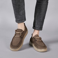 Chaussures décontractées d'été à lacets, confortables et souples, en cuir de vachette, semelle extérieure en caoutchouc amortissant, bout lumineux