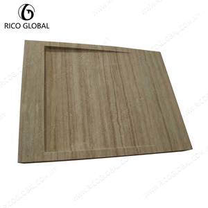 2025 OEM BST-034A-BETR Bac de douche rectangulaire en travertin avec trou de drainage central pratique Fabriqué en Malaisie - Product Image 6