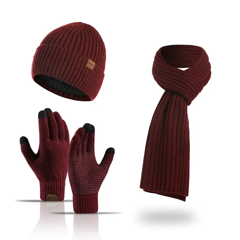 सर्दियों में गर्म बुना हुआ स्कार्फ टोपी और महिलाओं के लिए पुरुषों के लिए महिलाओं को सर्दियों की थर्मल टोपी