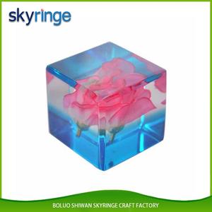 Personalized Custom Cross Design Handmade Vacuum Resin Liquid Filled Paperweight - Product Image 2