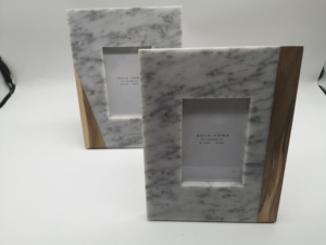Cornice foto in marmo legno decorazione per la casa rettangolo bianco cornici album fotografici accessori - Product Image 5
