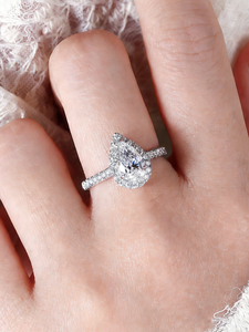 Anillo <span class=keywords><strong>de</strong></span> Compromiso Personalizado SGARIT, Joyería <span class=keywords><strong>de</strong></span> <span class=keywords><strong>Oro</strong></span> Sólido <span class=keywords><strong>de</strong></span> 9K, 10K, 14K, 18K, Anillo <span class=keywords><strong>de</strong></span> Diamante Cultivado en Laboratorio Ovalado, Marquesa, Radiante, <span class=keywords><strong>de</strong></span> 1 Quilate, 2 Quilates, 3 Quilates - Product Image 3