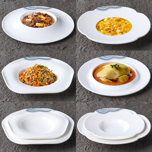 จานอาหารเย็นทรงศิลปะ รูปทรงไม่สม่ำเสมอ ทนทาน ใช้ในโรงแรมร้านอาหาร - Product Image 4
