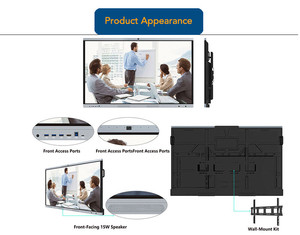 55/65/75/85/100 inch bảng thông minh tương tác bảng trắng Android/thắng Ops hệ thống kép màn hình cảm ứng không dây máy chiếu tương tác - Product Image 5