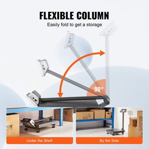 Báscula de equipaje con pantalla de alta definición de acero inoxidable DB, capacidad de carga de 660 libras, precisión de 0,1 libras, báscula de suelo informática FCC - Product Image 5